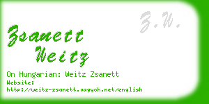 zsanett weitz business card